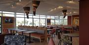 Inside Firestone Cafe at Kents Cavern, Torquay, Devon