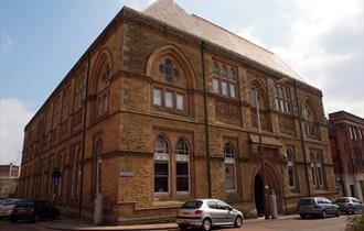 Outside of the museum building in Blackburn